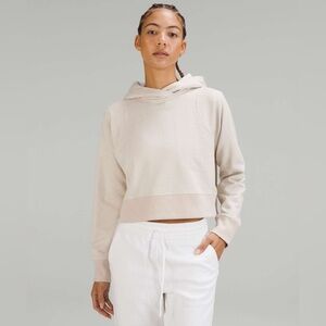 Lululemon Loungeful Cropped Hoodie - Bone/Beige - Size 10